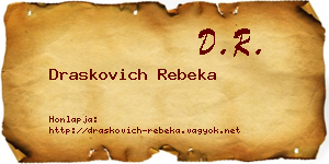 Draskovich Rebeka névjegykártya